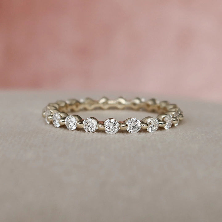 1ct Round Shared Prong Eternity Eternity Rings 14K Gold Round Lab Diamonds#material_14k-gold