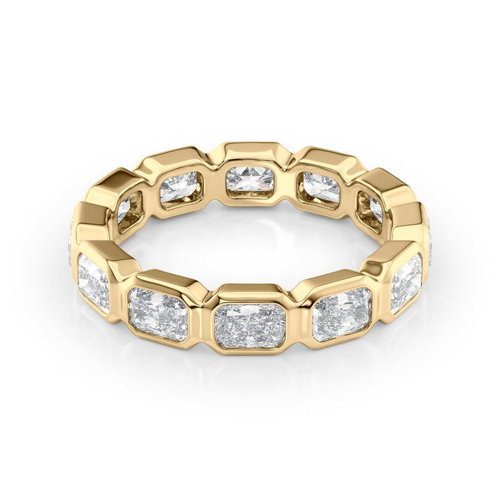 2.5ct East West Radiant Bezel Eternity Eternity Rings 14K Gold Radiant Lab Diamonds#material_14k-gold