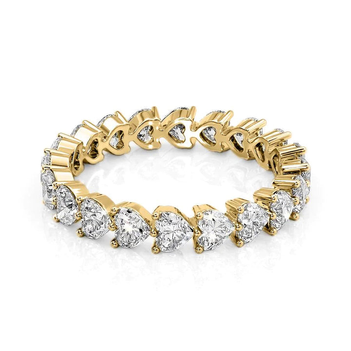 2.5ct Heart Shared Prong Eternity Eternity Rings 18K Gold Heart Lab Diamonds#material_18k-gold