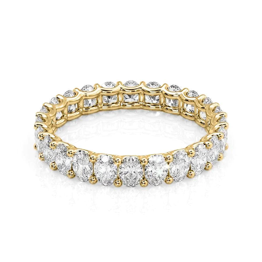 2.5ct Oval U Prong Eternity Eternity Rings 14K Gold Oval Lab Diamonds#material_14k-gold