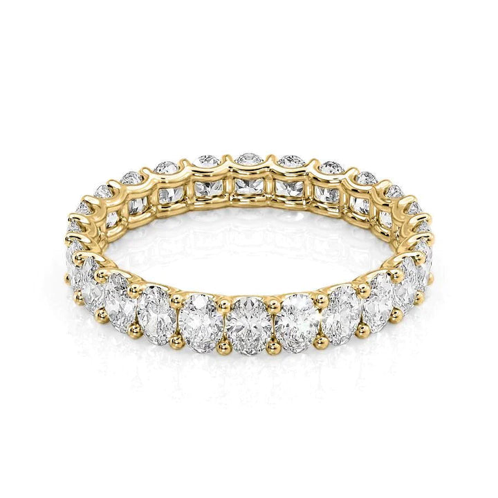 2.5ct Oval U Prong Eternity Eternity Rings 18K Gold Oval Lab Diamonds#material_18k-gold