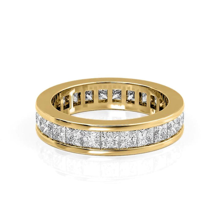 2.5ct Princess Channel Eternity Eternity Rings 18K Gold Princess Lab Diamonds#material_18k-gold