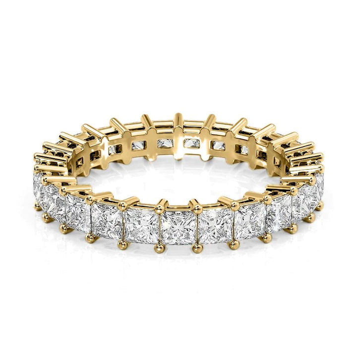 2.5ct Princess Eternity Eternity Rings 14K Gold Princess Lab Diamonds#material_14k-gold