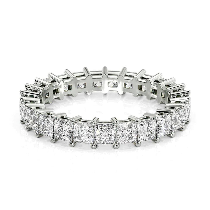 2.5ct Princess Eternity Eternity Rings 14K White Princess Lab Diamonds#material_14k-white