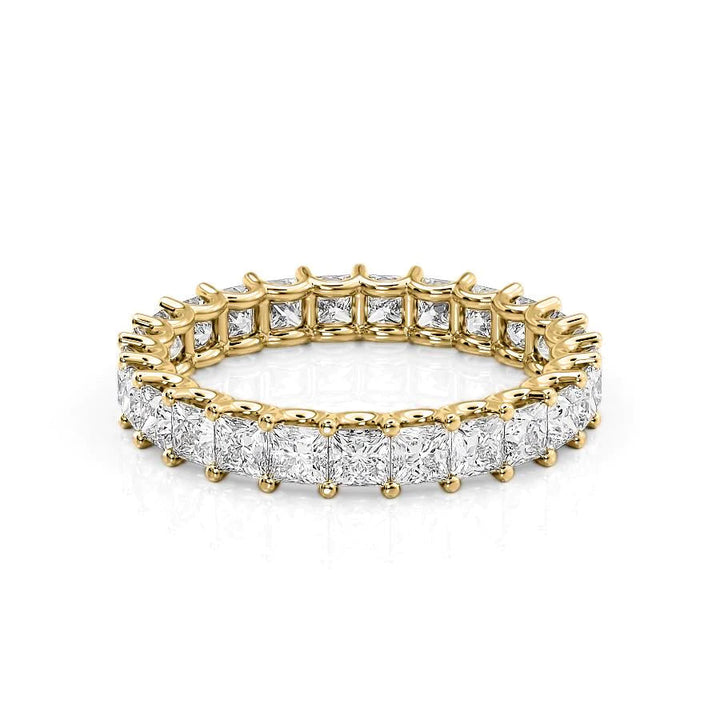 2.5ct Princess U Prong Eternity Eternity Rings 14K Gold Princess Lab Diamonds#material_14k-gold