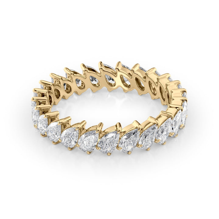 2.5ct Slanted Pear Eternity Eternity Rings 14K Gold Pear Lab Diamonds#material_14k-gold