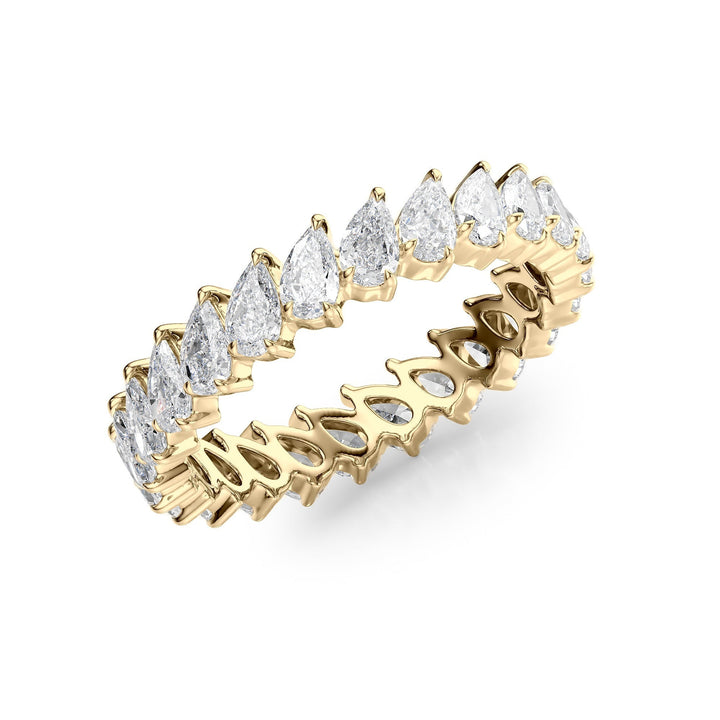 2.5ct Slanted Pear Eternity Eternity Rings 14K Gold Pear Lab Diamonds#material_14k-gold