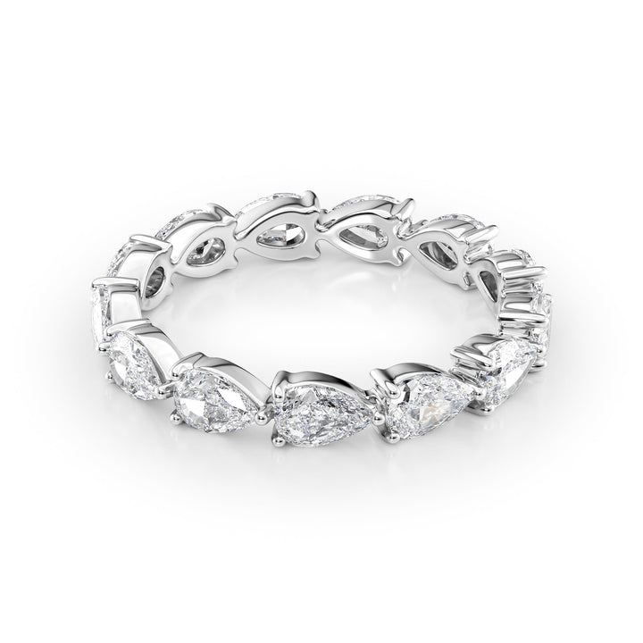 2ct East West Pear Eternity Eternity Rings 14K White Pear Lab Diamonds#material_14k-white