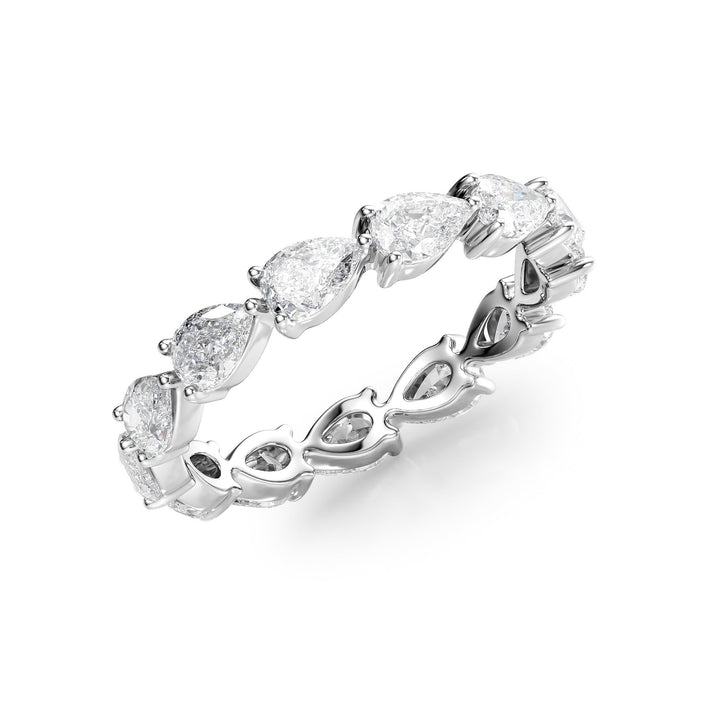 2ct East West Pear Eternity Eternity Rings 14K White Pear Lab Diamonds#material_14k-white