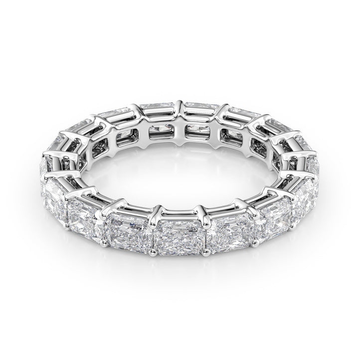 2ct East West Radiant Eternity Eternity Rings 14K White Radiant Lab Diamonds#material_14k-white