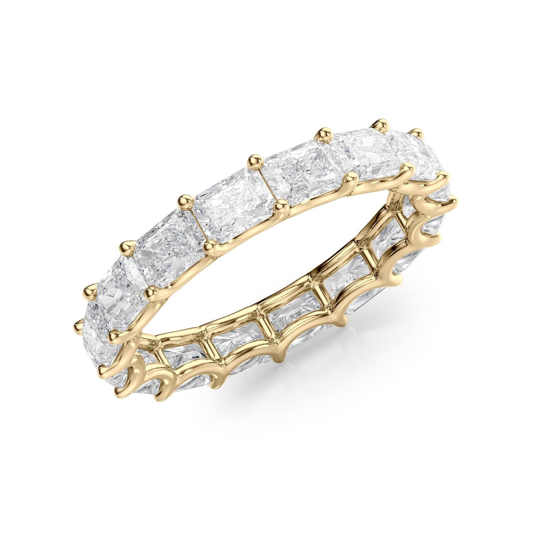 2ct East West Radiant U Prong Eternity Eternity Rings 14K Gold Radiant Lab Diamonds#material_14k-gold