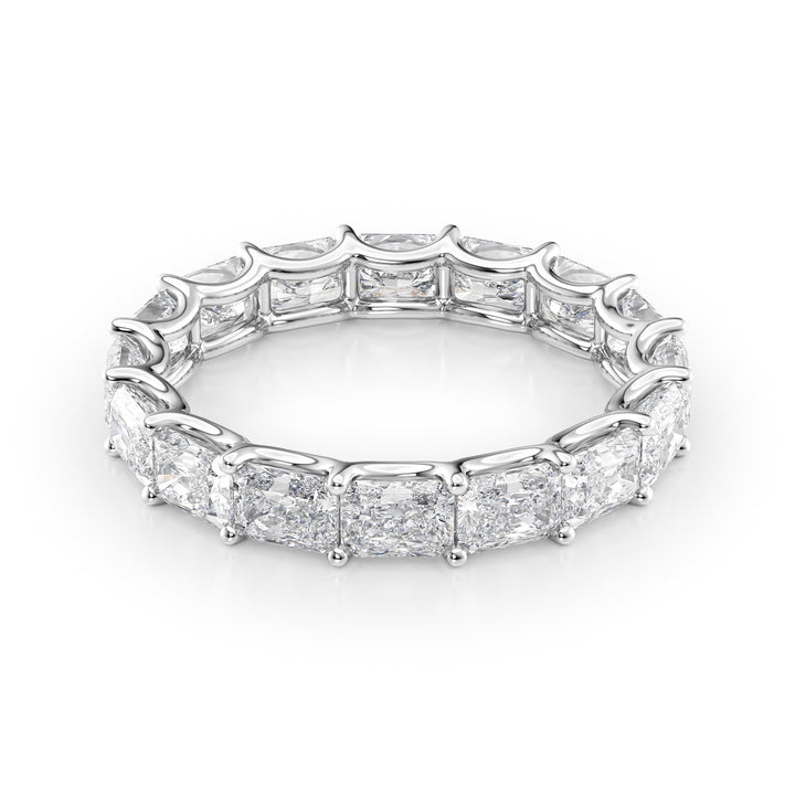 2ct East West Radiant U Prong Eternity Eternity Rings 14K White Radiant Lab Diamonds#material_14k-white