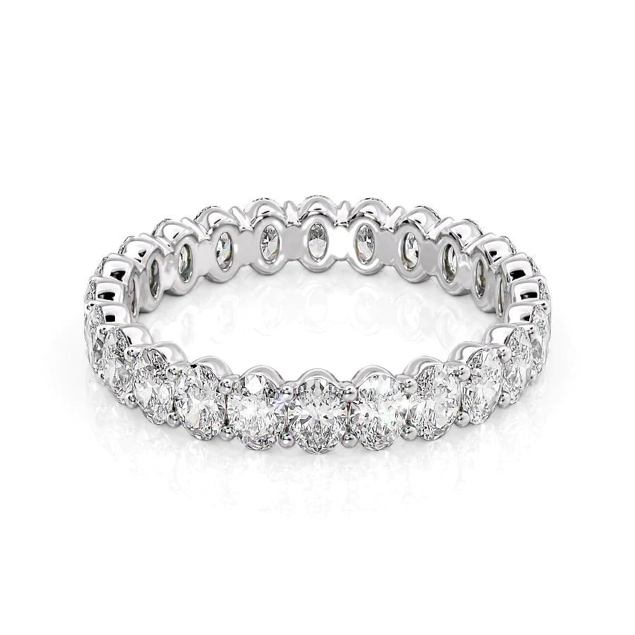 2ct Oval Eternity Eternity Rings 14K White Oval Lab Diamonds#material_14k-white