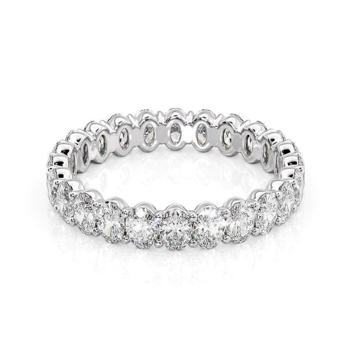 2ct Oval Eternity Eternity Rings 14K White Oval Lab Diamonds#material_14k-white