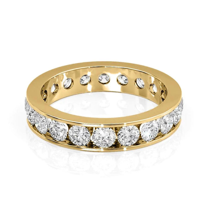 2ct Round Channel Eternity Eternity Rings 14K Gold Round Lab Diamonds#material_14k-gold