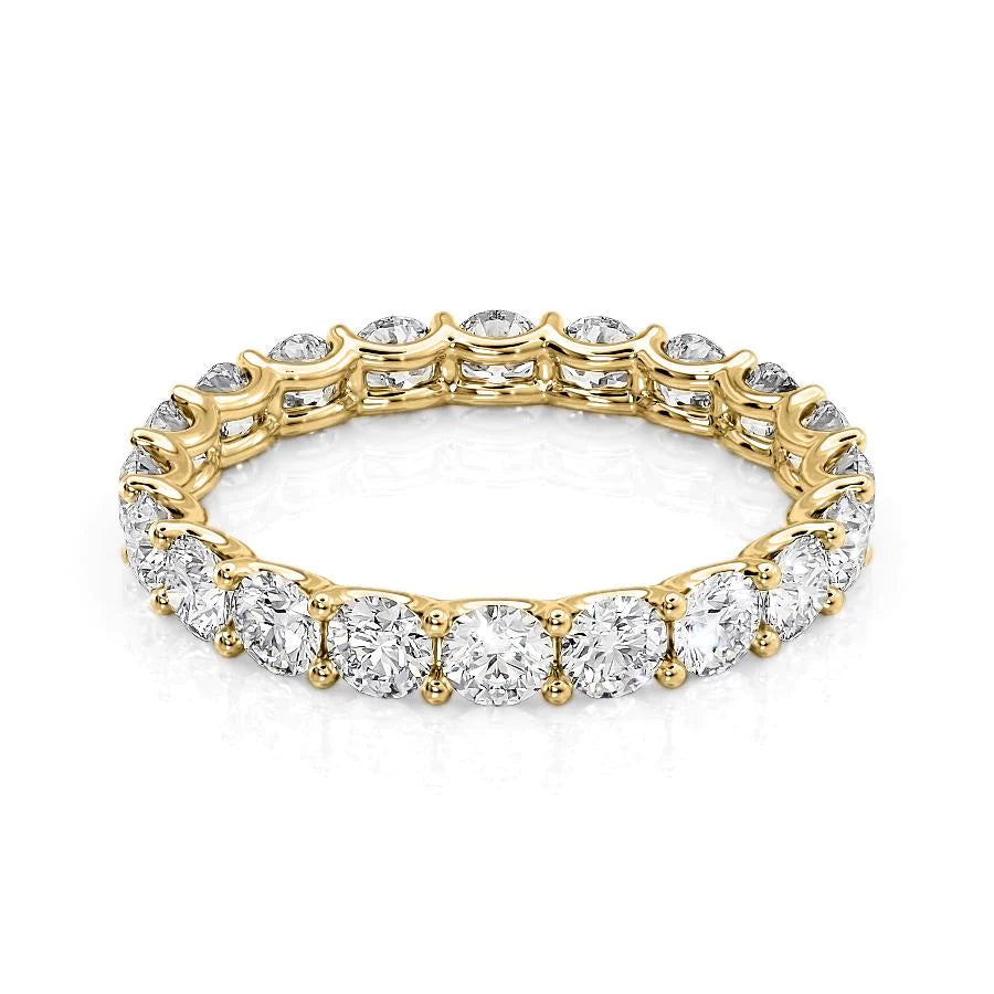 2ct Round U Prong Eternity Eternity Rings 14K Gold Round Lab Diamonds#material_14k-gold