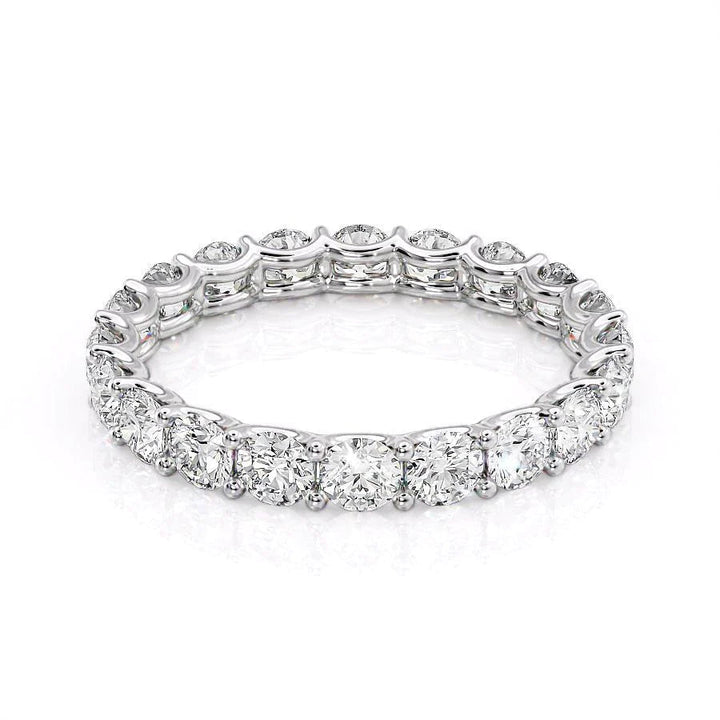 2ct Round U Prong Eternity Eternity Rings 14K White Round Lab Diamonds#material_14k-white