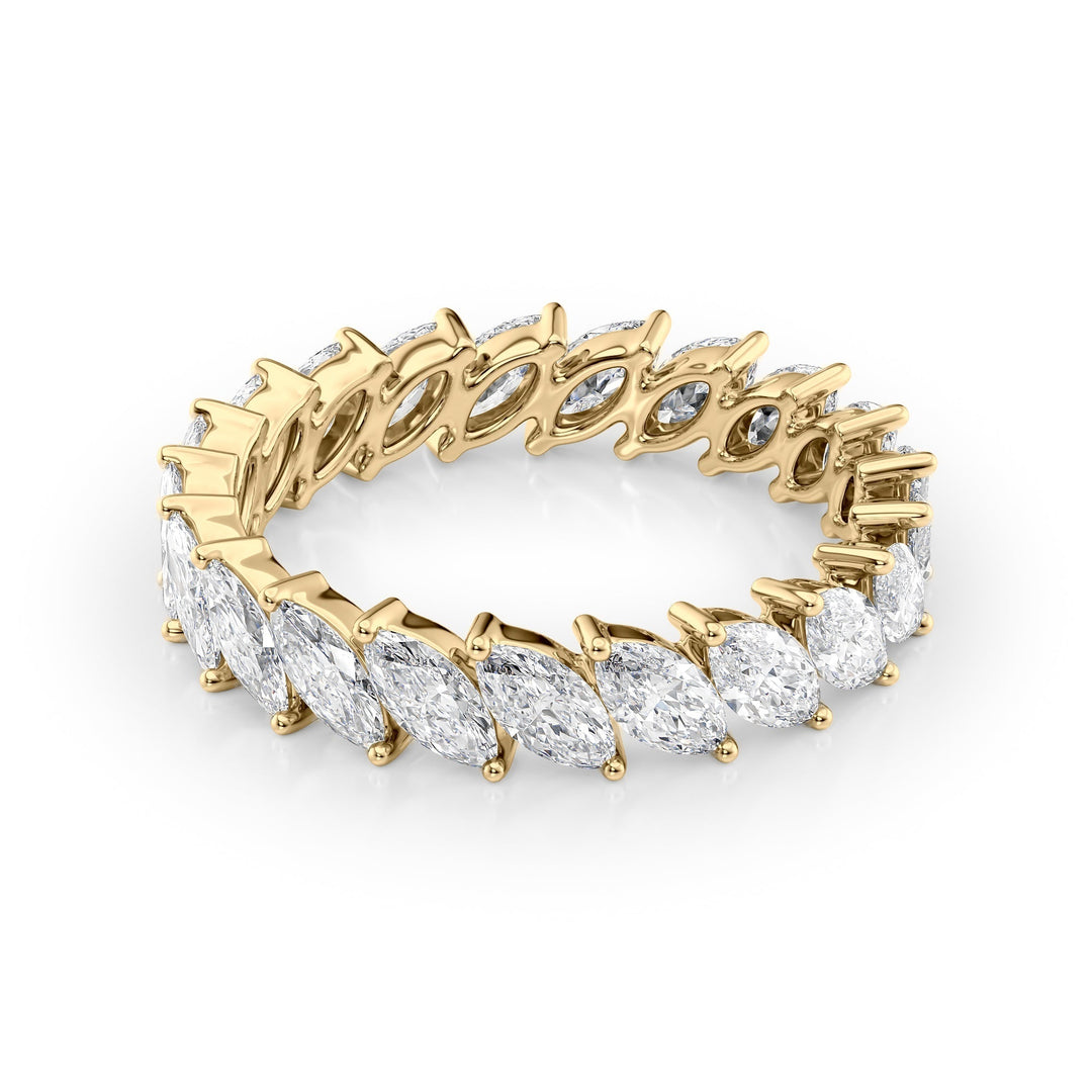 2ct Slanted Marquise Eternity Eternity Rings 14K Gold Marquise Lab Diamonds#material_14k-gold