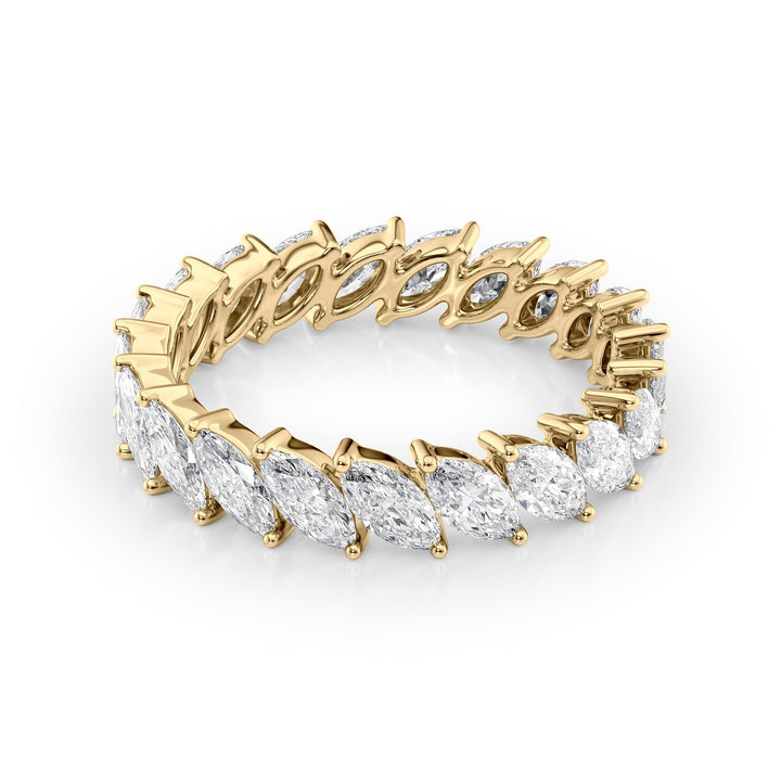 2ct Slanted Marquise Eternity Eternity Rings 14K Gold Marquise Lab Diamonds#material_14k-gold