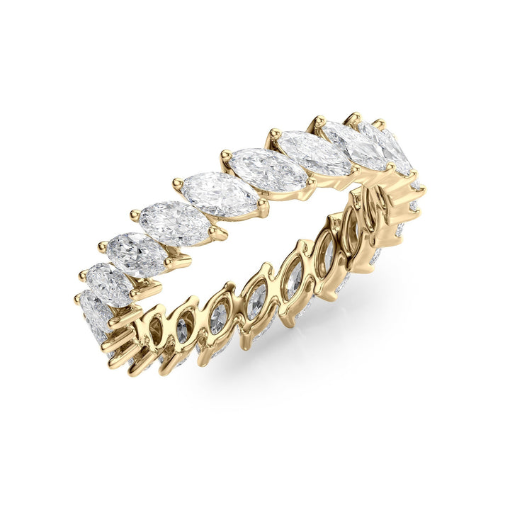 2ct Slanted Marquise Eternity Eternity Rings 14K Gold Marquise Lab Diamonds#material_14k-gold