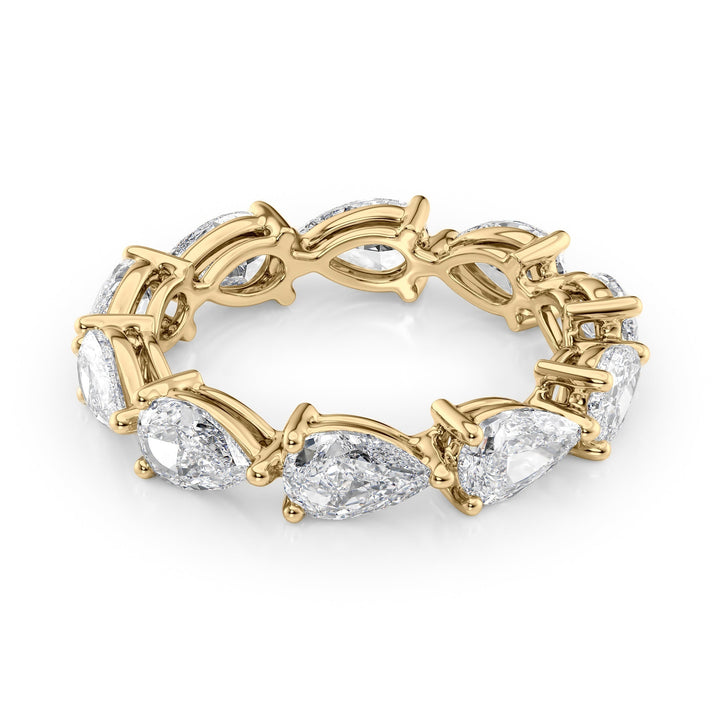 3.5ct East West Pear Eternity Eternity Rings 14K Gold Pear Lab Diamonds#material_14k-gold