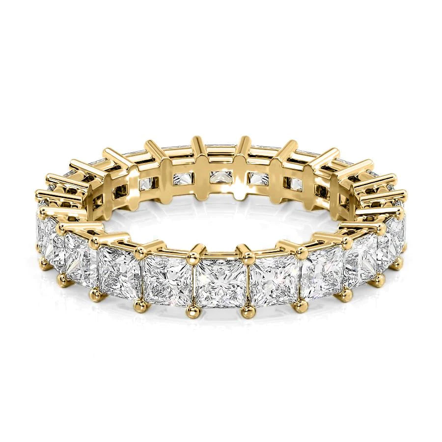 3.5ct Princess Eternity Eternity Rings 14K Gold Princess Lab Diamonds#material_14k-gold