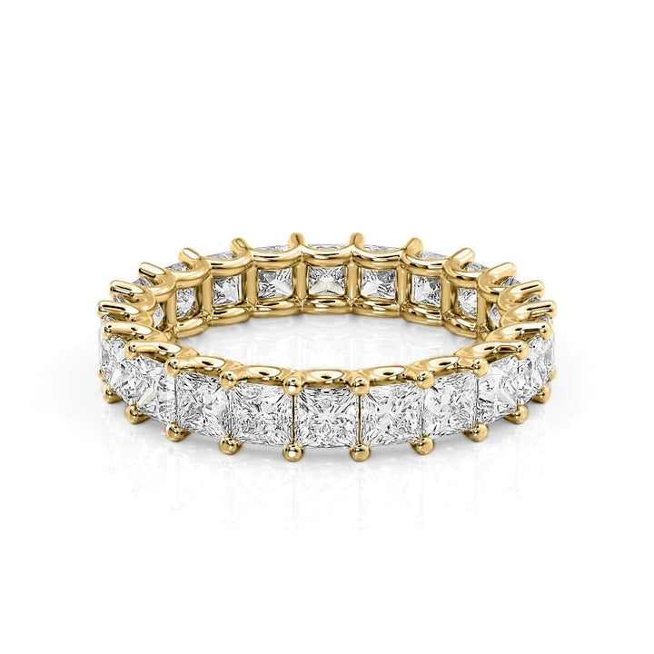 3.5ct Princess U Prong Eternity Eternity Rings 18K Gold Princess Lab Diamonds#material_18k-gold