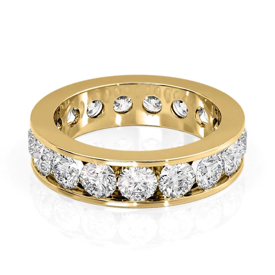 3.5ct Round Channel Eternity Eternity Rings 14K Gold Round Lab Diamonds#material_14k-gold