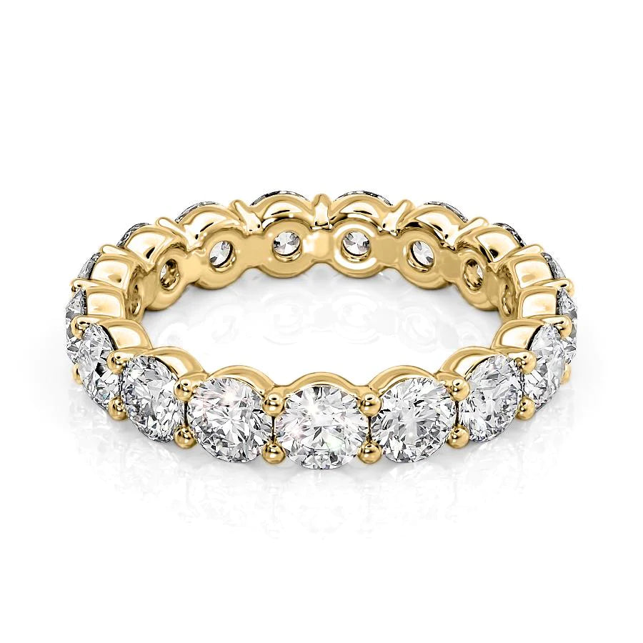 3.5ct Round Eternity Eternity Rings 14K Gold Round Lab Diamonds#material_14k-gold