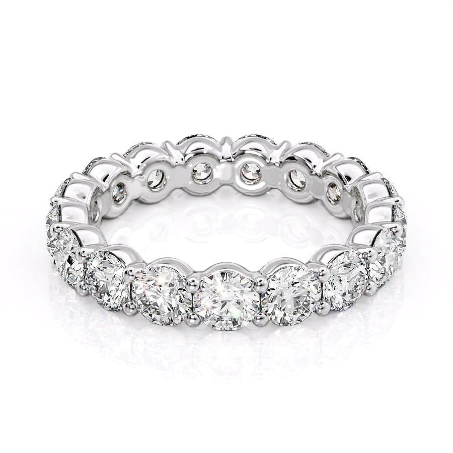 3.5ct Round Eternity Eternity Rings 14K White Round Lab Diamonds#material_14k-white