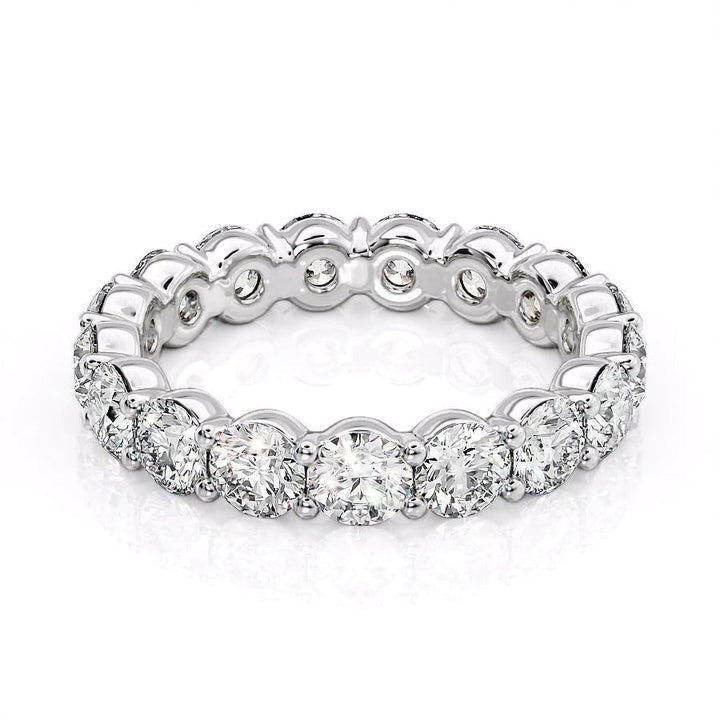 3.5ct Round Eternity Eternity Rings 18K White Round Lab Diamonds#material_18k-white