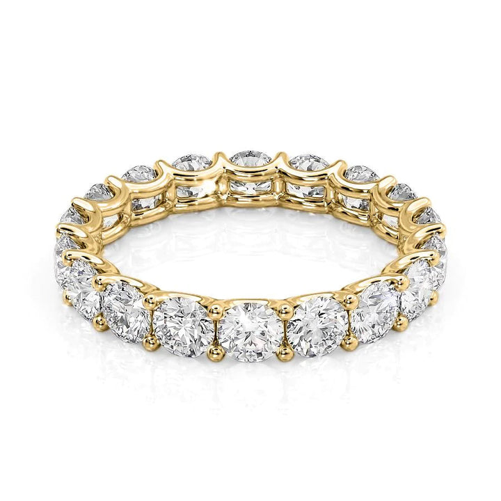 3.5ct Round U Prong Eternity Eternity Rings 14K Gold Round Lab Diamonds#material_14k-gold