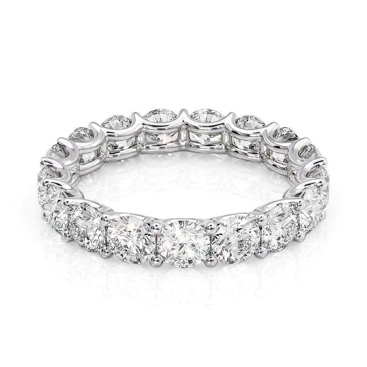 3.5ct Round U Prong Eternity Eternity Rings 14K White Round Lab Diamonds#material_14k-white