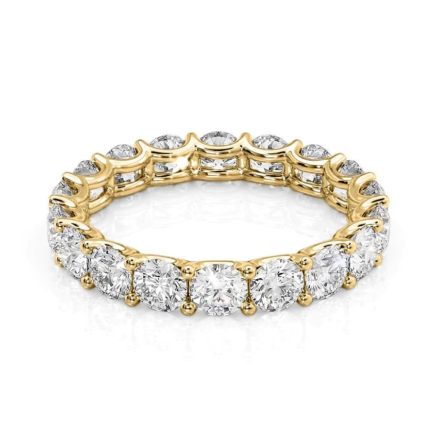 3.5ct Round U Prong Eternity Eternity Rings 18K Gold Round Lab Diamonds#material_18k-gold