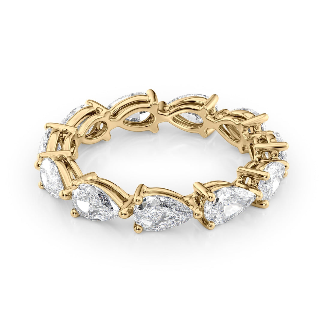 3ct East West Pear Eternity Eternity Rings 14K Gold Pear Lab Diamonds#material_14k-gold