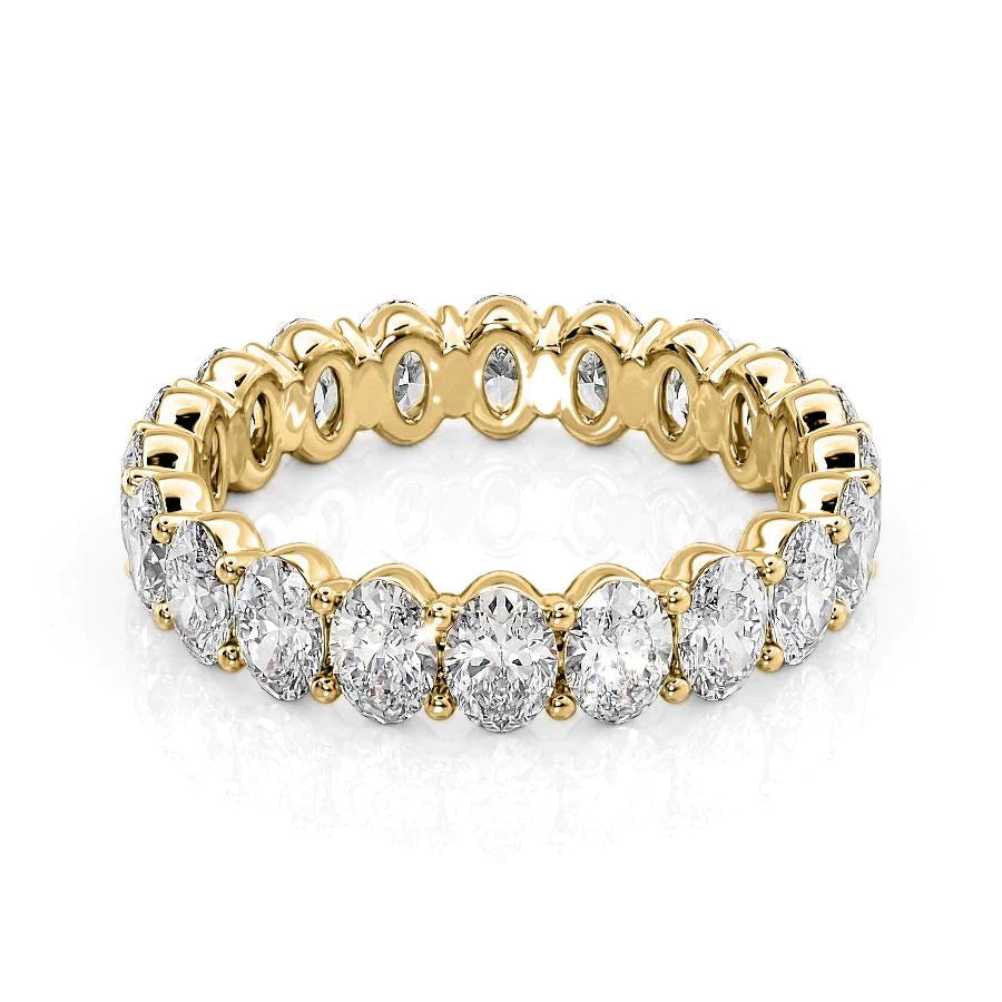 3ct Oval Eternity Eternity Rings 14K Gold Oval Lab Diamonds#material_14k-gold