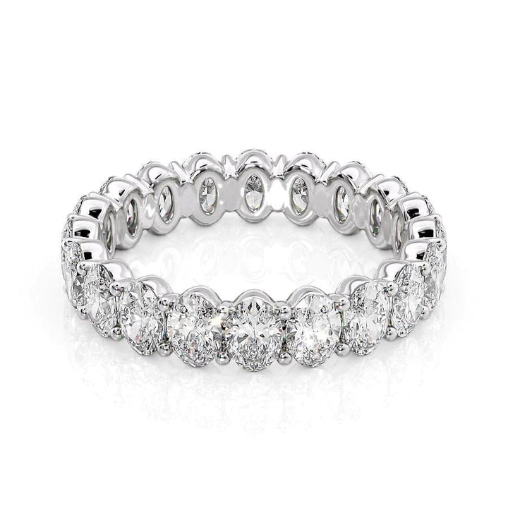 3ct Oval Eternity Eternity Rings 18K White Oval Lab Diamonds#material_18k-white