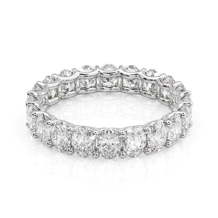 3ct Oval U Prong Eternity Eternity Rings 14K White Oval Lab Diamonds#material_14k-white