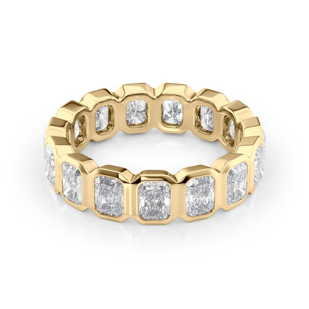 3ct Radiant Bezel Eternity Eternity Rings 14K Gold Radiant Lab Diamonds#material_14k-gold