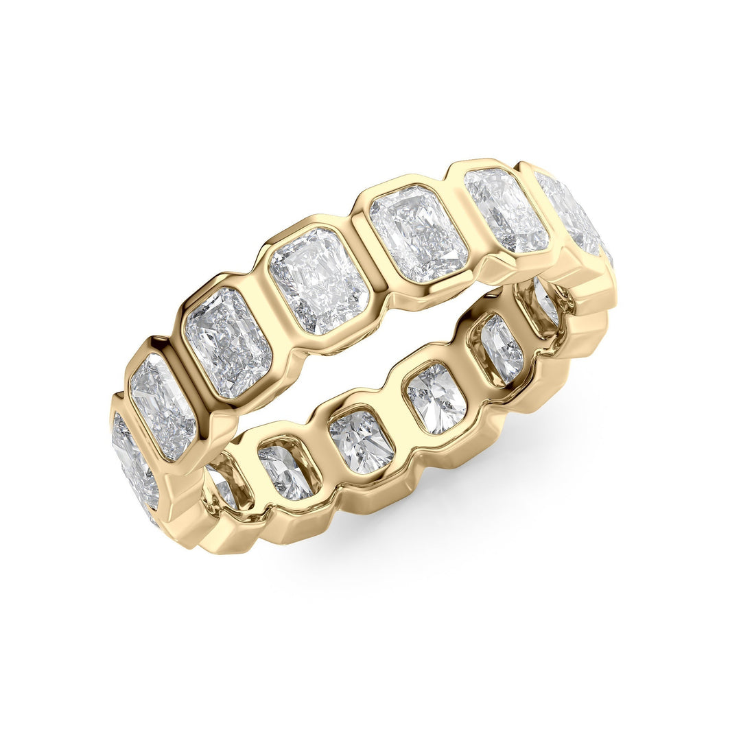 3ct Radiant Bezel Eternity Eternity Rings 14K Gold Radiant Lab Diamonds#material_14k-gold