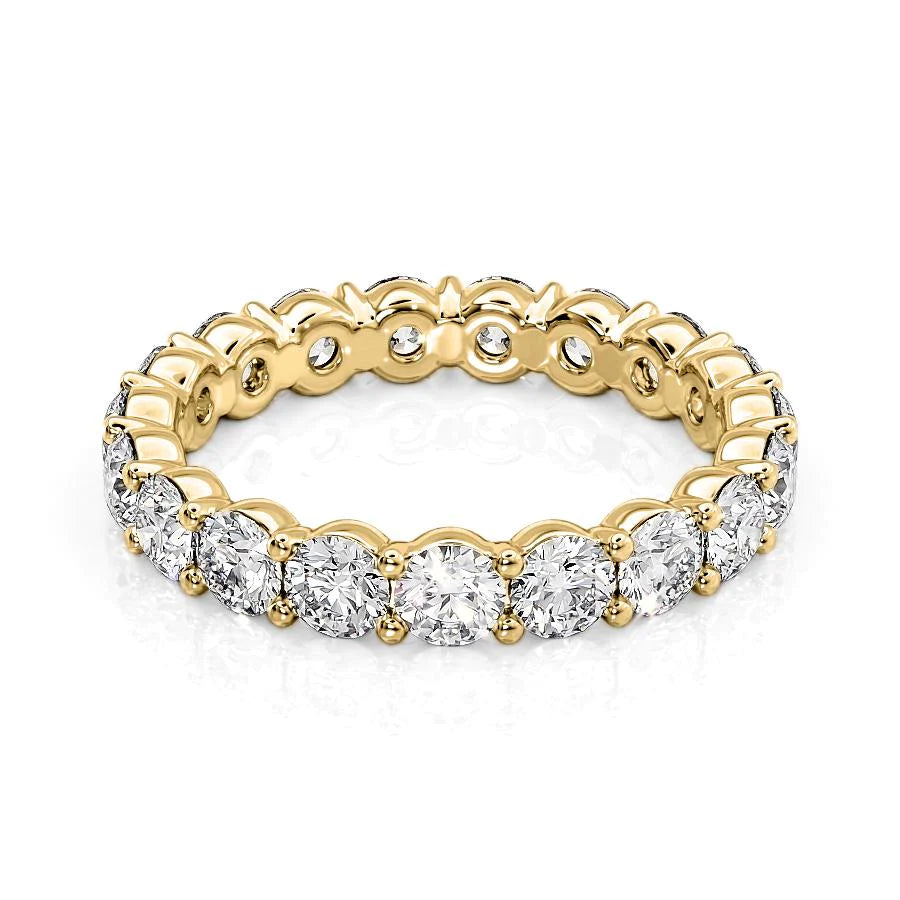 3ct Round Eternity Eternity Rings 14K Gold Round Lab Diamonds#material_14k-gold