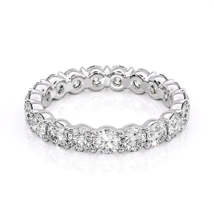 3ct Round Eternity Eternity Rings 14K White Round Lab Diamonds#material_14k-white