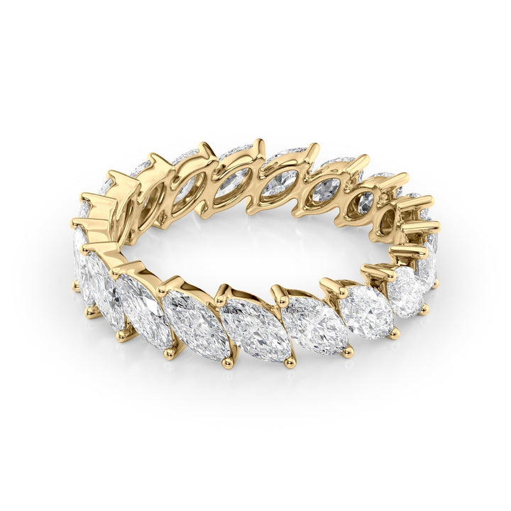 3ct Slanted Marquise Eternity Eternity Rings 14K Gold Marquise Lab Diamonds#material_14k-gold