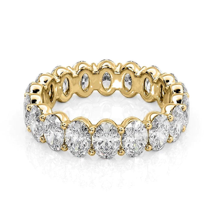 4.5ct Oval Eternity Eternity Rings 14K Gold Oval Lab Diamonds#material_14k-gold