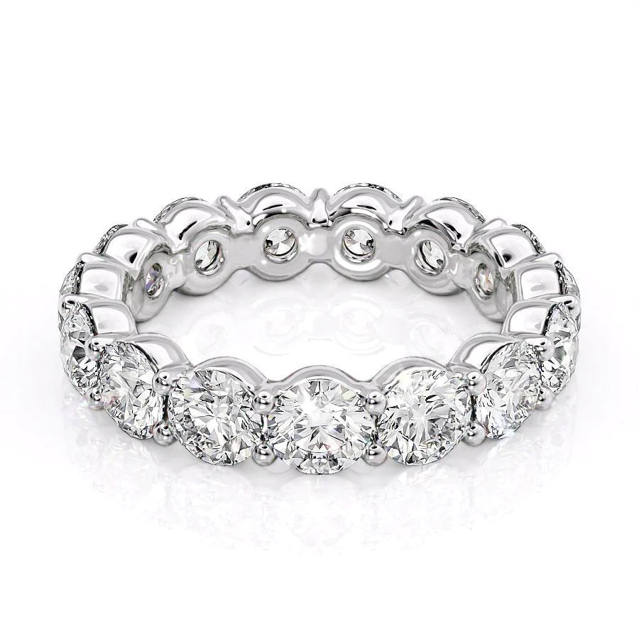 4.5ct Round Eternity Eternity Rings 14K White Round Lab Diamonds#material_14k-white