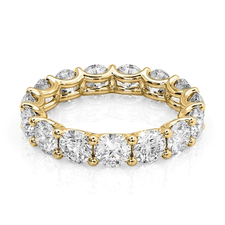 4.5ct Round U Prong Eternity Eternity Rings 14K Gold Round Lab Diamonds#material_14k-gold