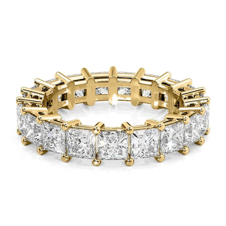 4.7ct Princess Eternity Eternity Rings 14K Gold Princess Lab Diamonds#material_14k-gold