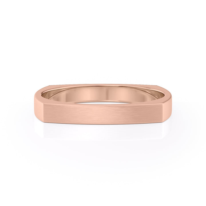 The Leo Wedding band #material_rose