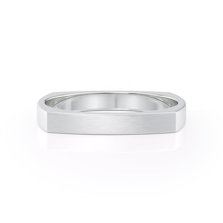 The Leo Wedding band #material_white