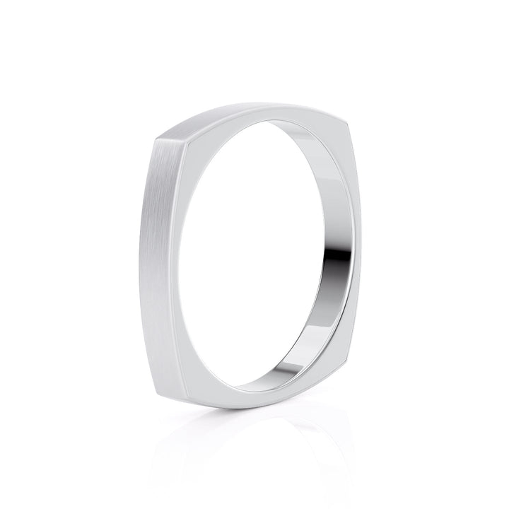 The Leo Wedding band #material_white